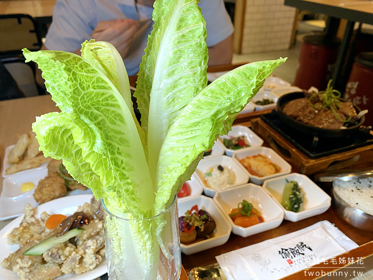 市府站美食》偷飯賊~一個人也能吃韓式烤肉的韓式定食專賣店，附九宮格小菜好滿足 @兔兒毛毛姊妹花