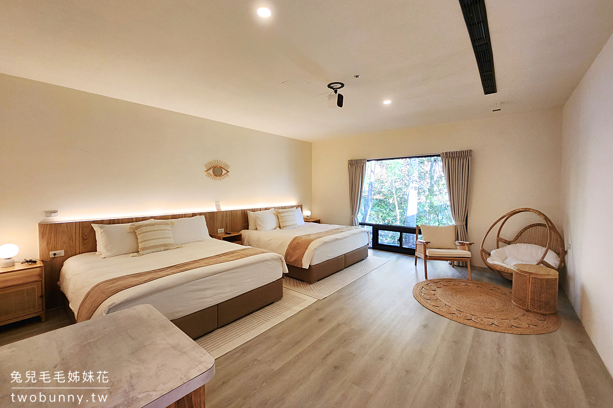 【葉子祕境】南投埔里住宿推薦｜森林 Villa 偽露營、小木屋、一泊二食，親近大自然又舒適 @兔兒毛毛姊妹花