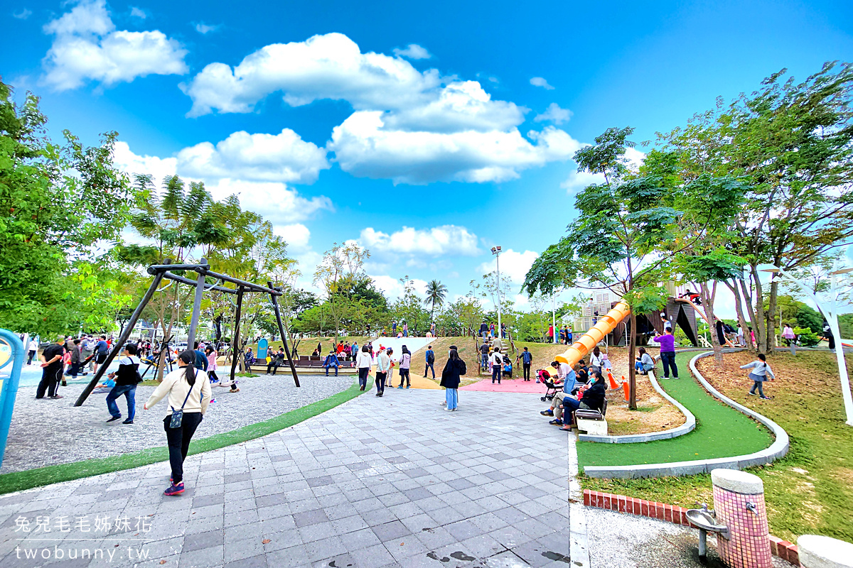屏東特色公園》潮好玩幸福村～大沙坑、溜滑梯、攀爬塔、兒童版極限體能王，還有文創市集好好逛 @兔兒毛毛姊妹花