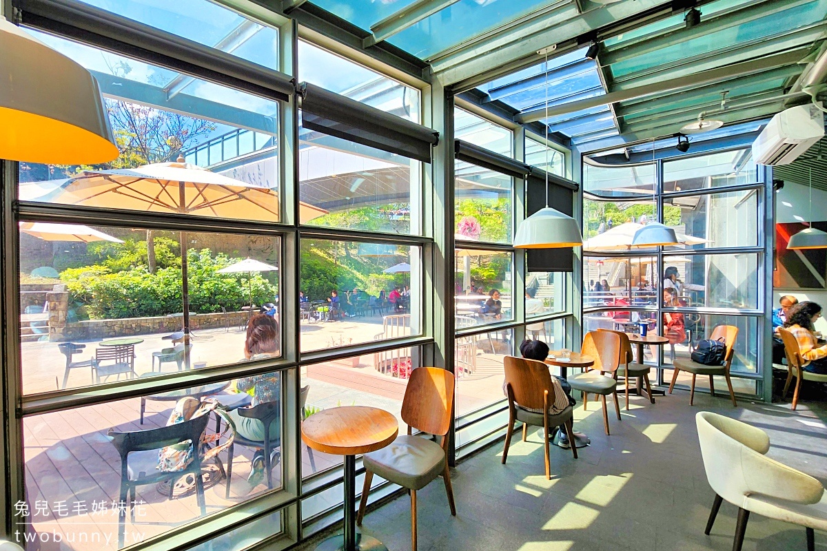 【Metrocoffee 大安森林公園】台北森林系咖啡廳推薦，大面窗景看綠意、捷運即達放空系咖啡店 @兔兒毛毛姊妹花
