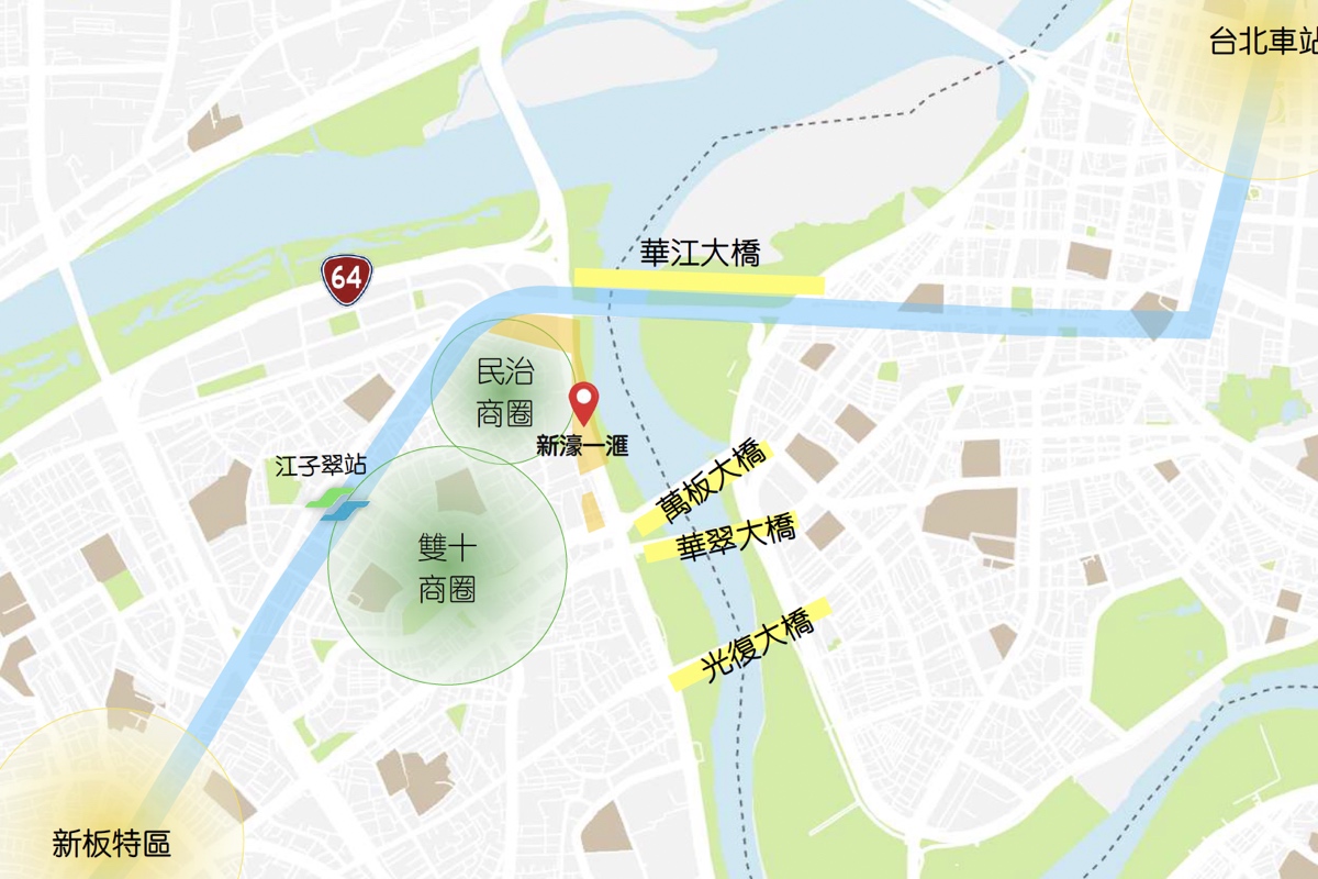板橋預售屋》新濠一滙～江子翠商圈超大基地水岸宅，格局方正、建材頂級，標配日本 Cleanup 廚具 @兔兒毛毛姊妹花