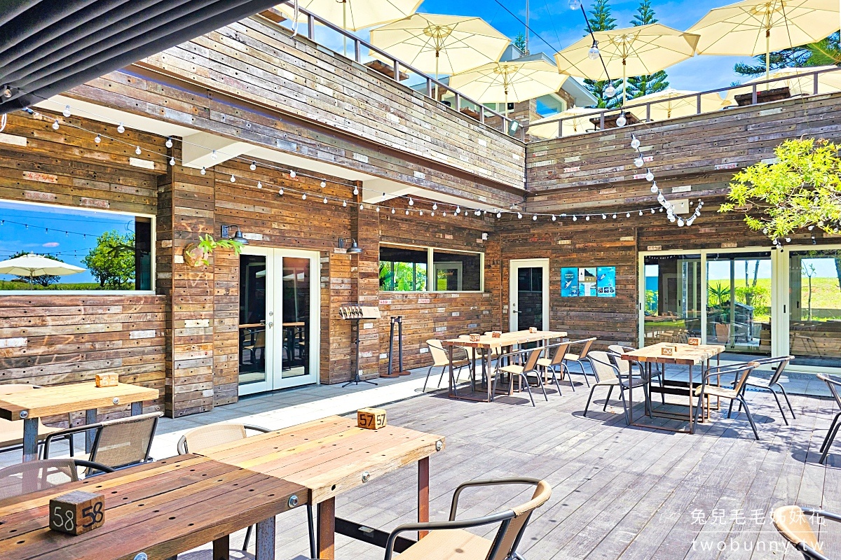 【笑ㄟCaf&eacute;蘇澳店】宜蘭蘇澳海景咖啡廳推薦！情人灣第一排景觀、窯烤比薩必吃 @兔兒毛毛姊妹花