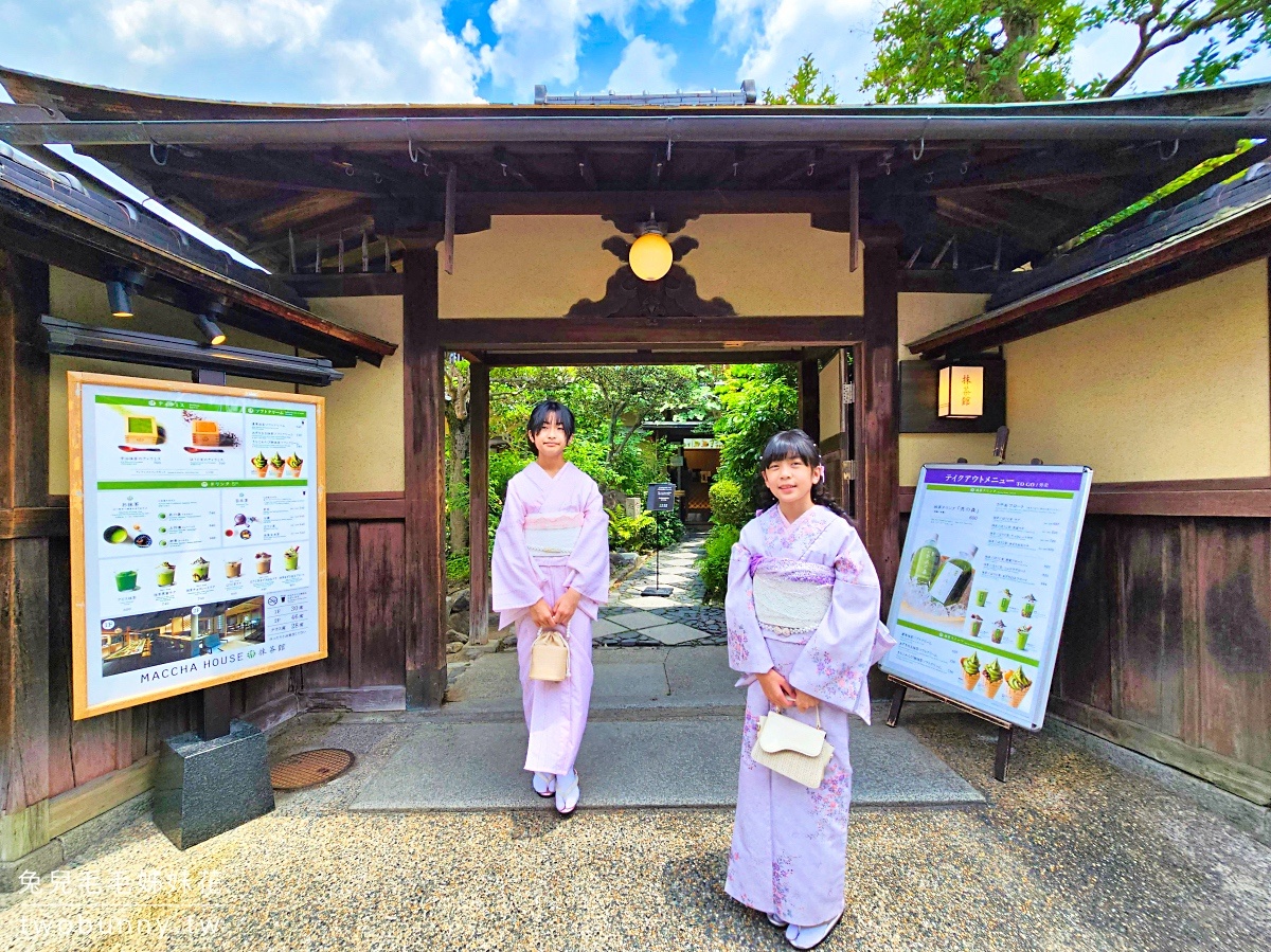 京都清水寺美食【MACCHA HOUSE 抹茶館】産寧坂最美庭園抹茶專賣店，抹茶提拉米蘇必點 @兔兒毛毛姊妹花