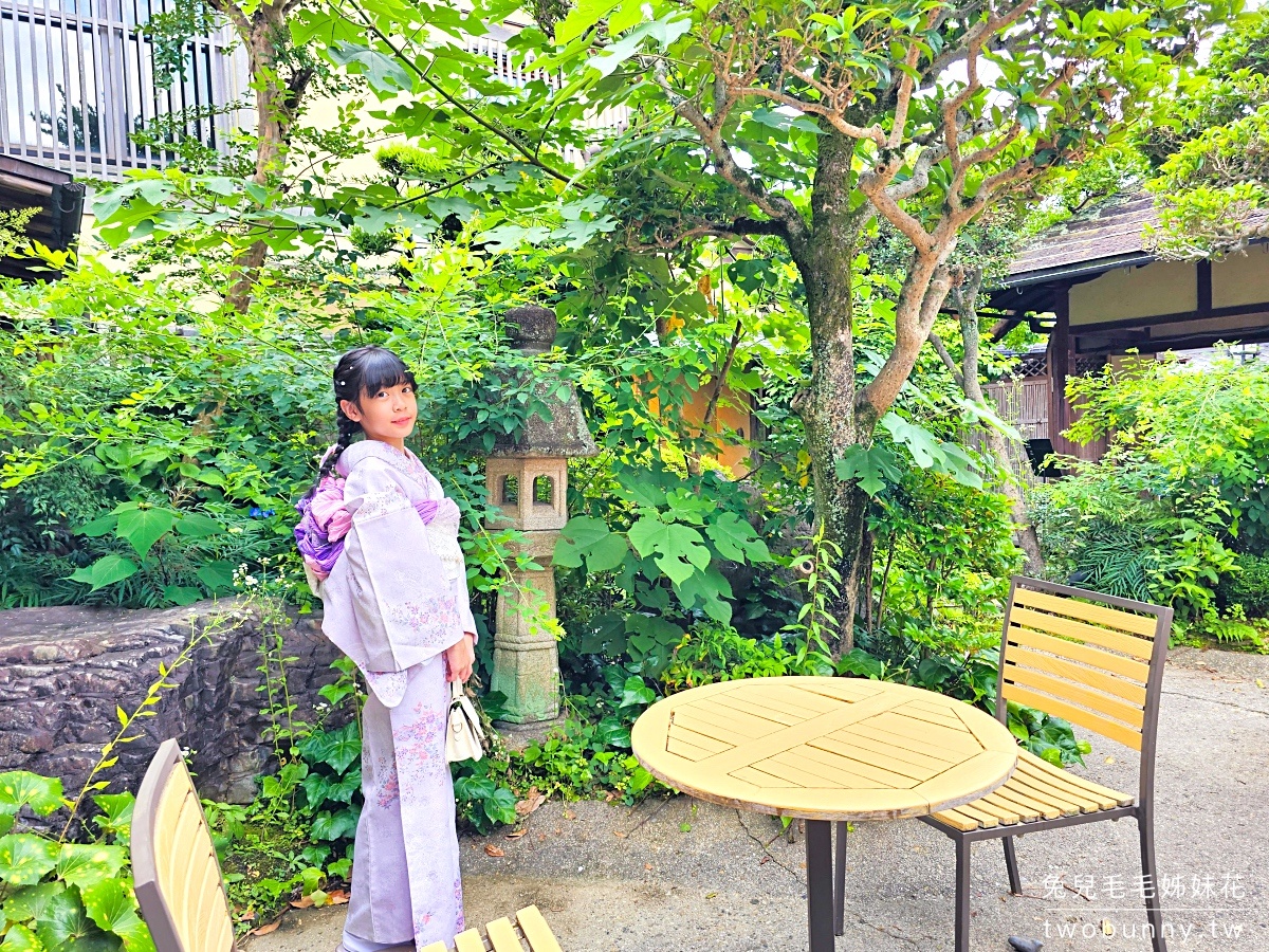 京都清水寺美食【MACCHA HOUSE 抹茶館】産寧坂最美庭園抹茶專賣店，抹茶提拉米蘇必點 @兔兒毛毛姊妹花