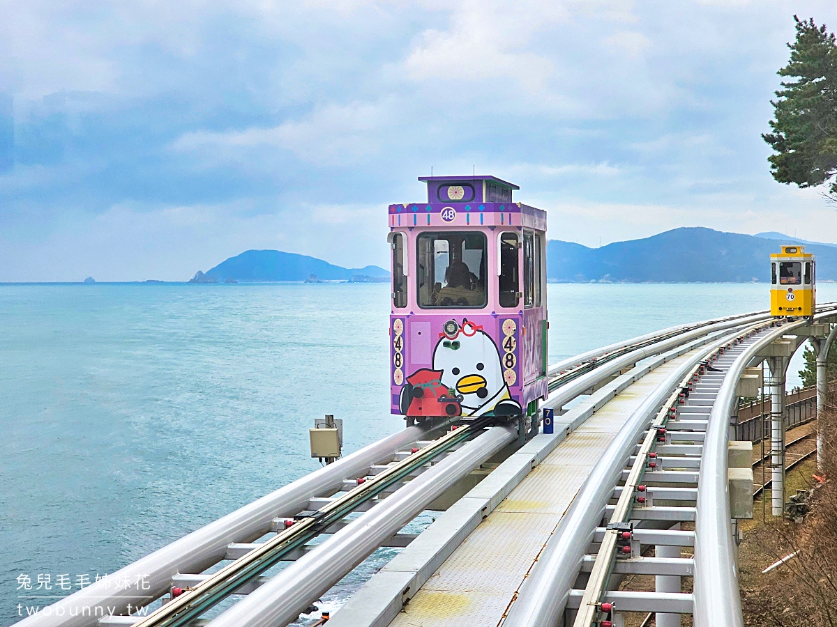 【釜山天空膠囊列車攻略】海雲台 Sky Capsule 乘車體驗、票價、路線與拍照亮點 @兔兒毛毛姊妹花