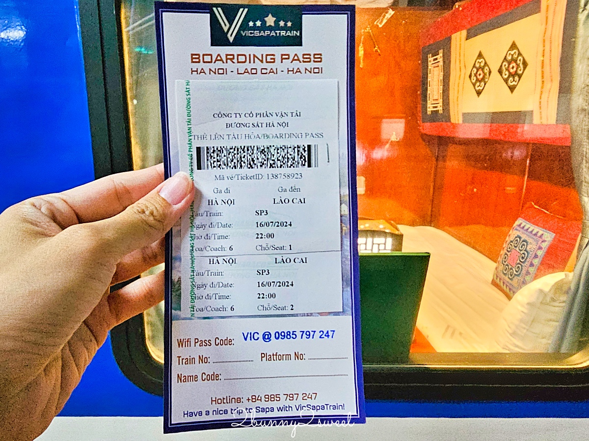 【VIC SAPA TRAIN】越南臥鋪火車開箱！河內到沙壩夜車交通、包廂設備＋搭乘攻略 @兔兒毛毛姊妹花