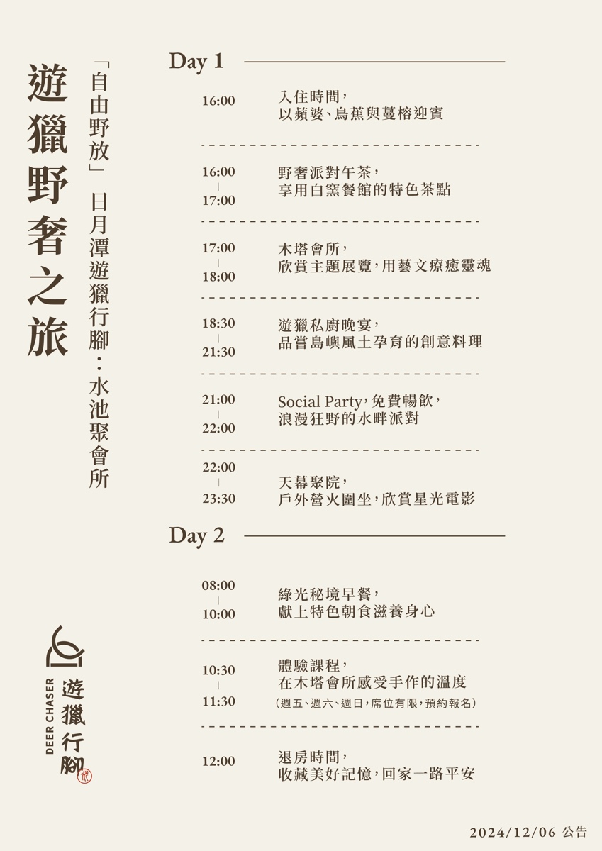 【DEER CHASER 日月潭遊獵行腳】南投頂級民宿推薦！一泊三食、野奢Villa、獲獎設計住宿開箱 @兔兒毛毛姊妹花
