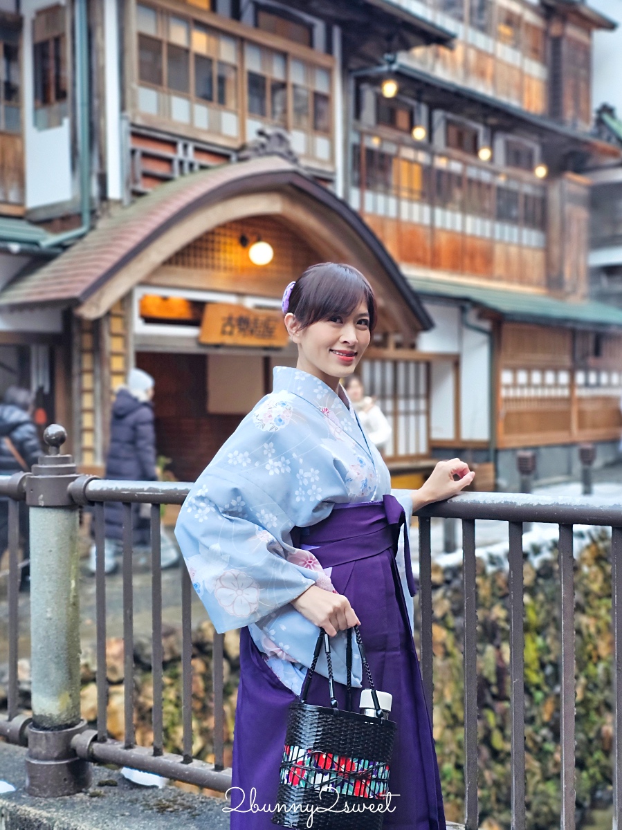 銀山溫泉和服租借「Cafe I’rasgayna」あいらすげーな～穿大正浪漫袴在復古街頭超好拍 @兔兒毛毛姊妹花