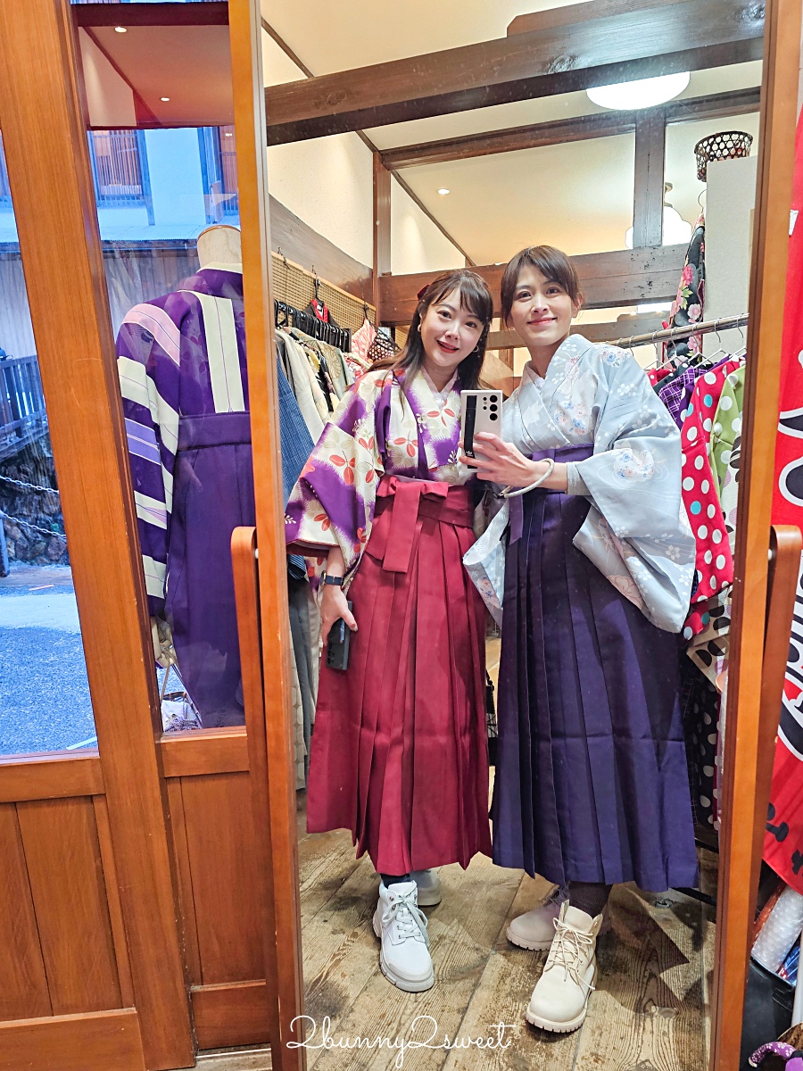 銀山溫泉和服租借「Cafe I’rasgayna」あいらすげーな～穿大正浪漫袴在復古街頭超好拍 @兔兒毛毛姊妹花
