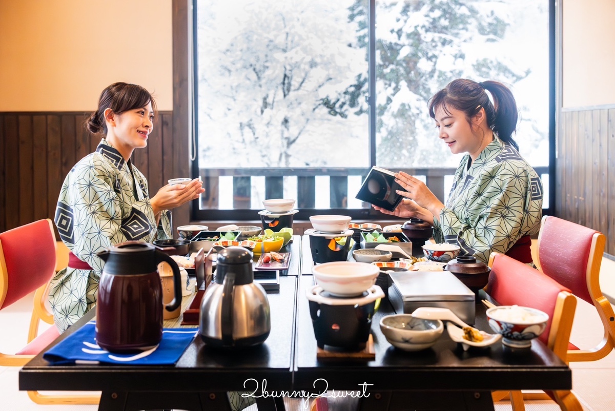 【滝と蕎麦の宿 瀧見舘】銀山溫泉住宿推薦｜一泊二食、露天溫泉、絕美山景旅館開箱 @兔兒毛毛姊妹花