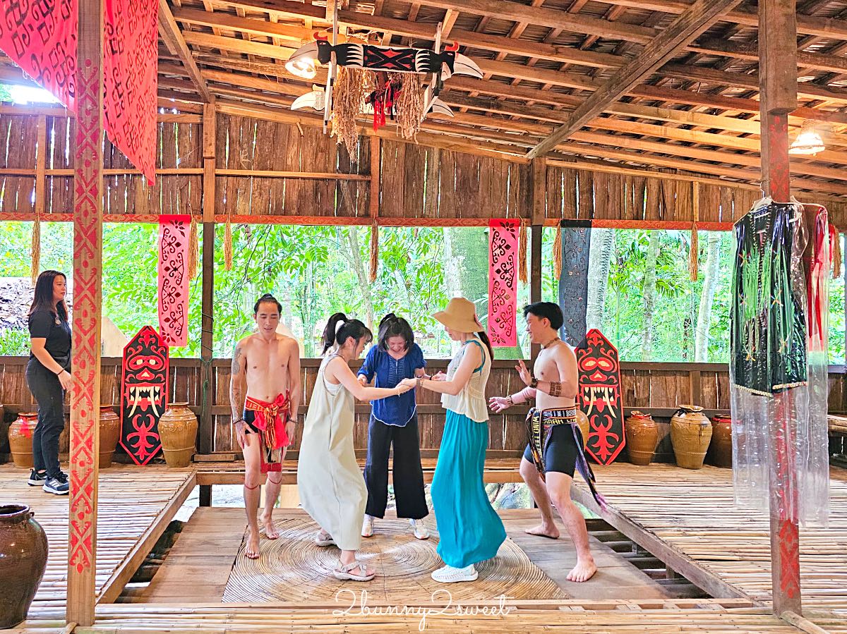 【婆羅洲文化村】沙巴最大文化村！探索七大原住民族、吹箭鑽木取火＋文化表演 @兔兒毛毛姊妹花