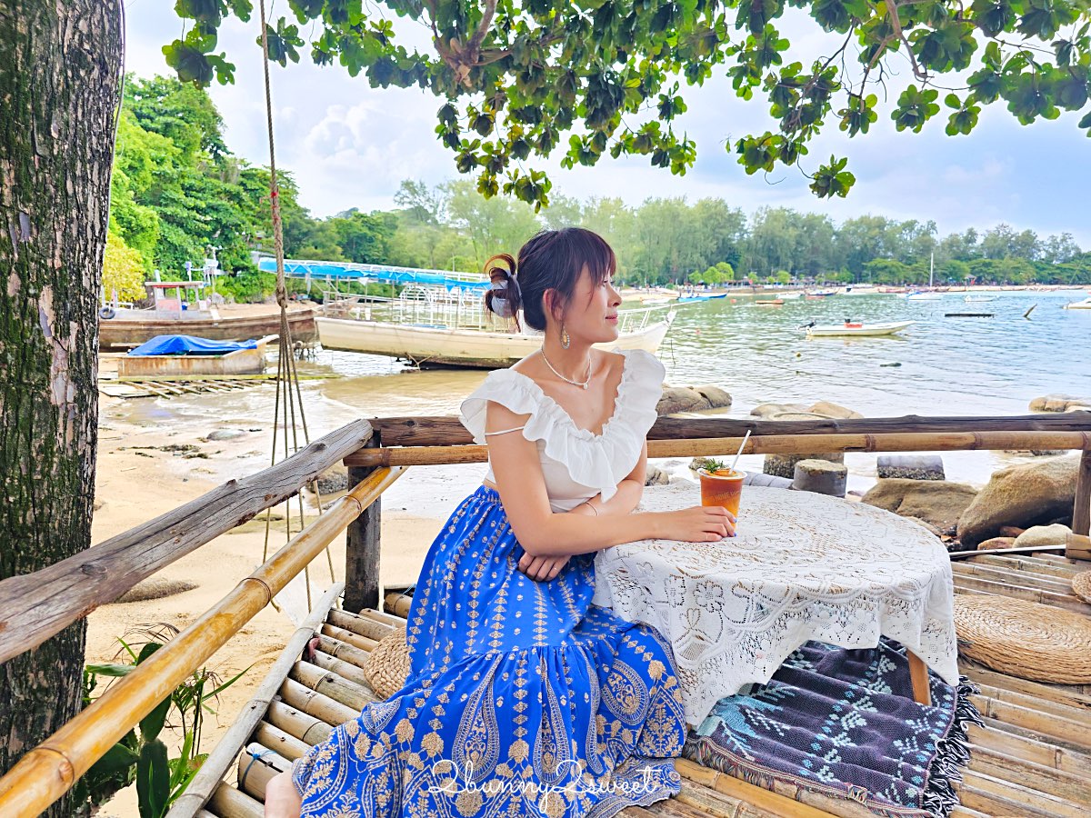 【Coming Home Cafe & Seaside】普吉島海景咖啡推薦：沙灘鞦韆＋竹編露台＋泰式料理 @兔兒毛毛姊妹花