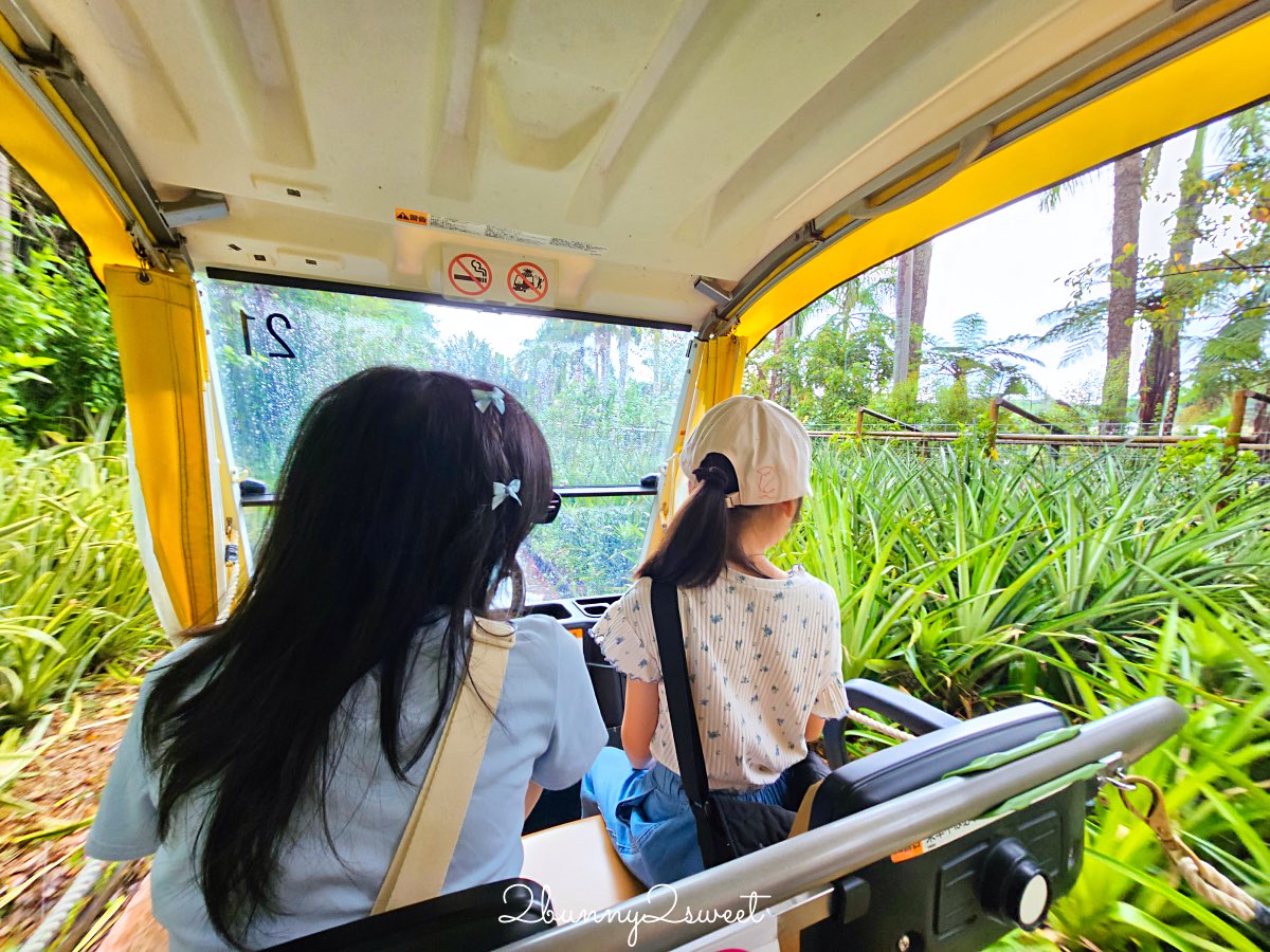 【名護鳳梨園】沖繩親子景點推薦｜搭鳳梨車、恐龍園、鳳梨主題樂園、FUN PASS免費景點 @兔兒毛毛姊妹花