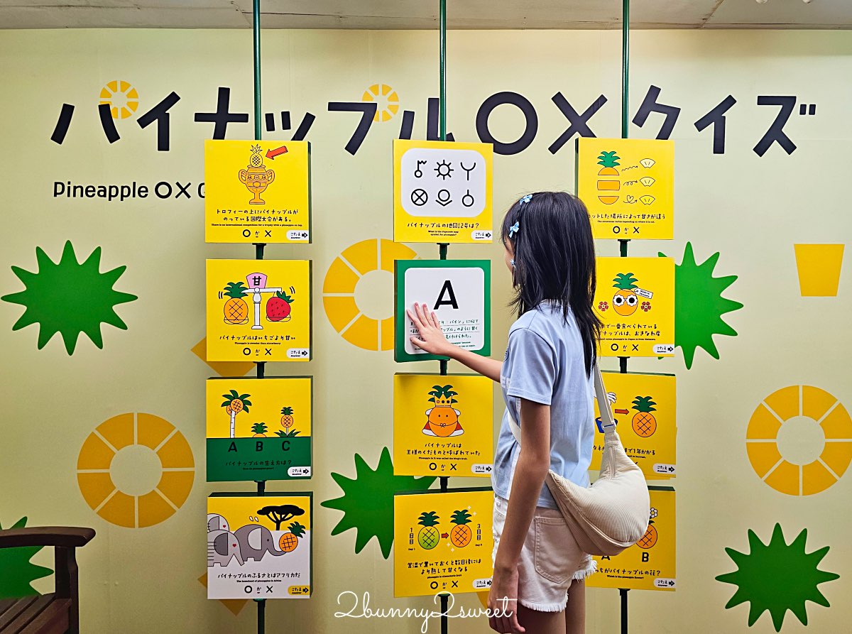 【名護鳳梨園】沖繩親子景點推薦｜搭鳳梨車、恐龍園、鳳梨主題樂園、FUN PASS免費景點 @兔兒毛毛姊妹花