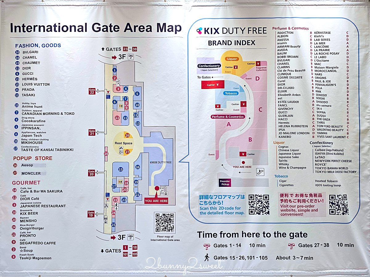 【KIX Duty Free】關西機場免稅店攻略！精品品牌＋大阪京都伴手禮必買 @兔兒毛毛姊妹花