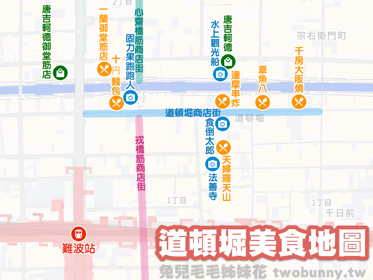 【2026大阪道頓堀攻略】必吃 40 年章魚燒、法善寺職人天婦羅與難波高 CP 值住宿懶人包 @兔兒毛毛姊妹花