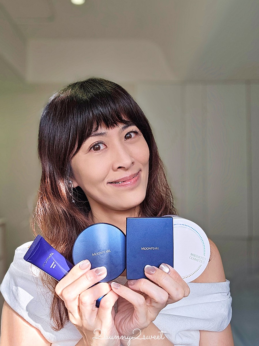 【MOONPEARL 珍珠底妝開箱】MIKIMOTO 日本頂級珍珠品牌化妝品～乾敏肌・暗沉・黑眼圈實測心得 @兔兒毛毛姊妹花