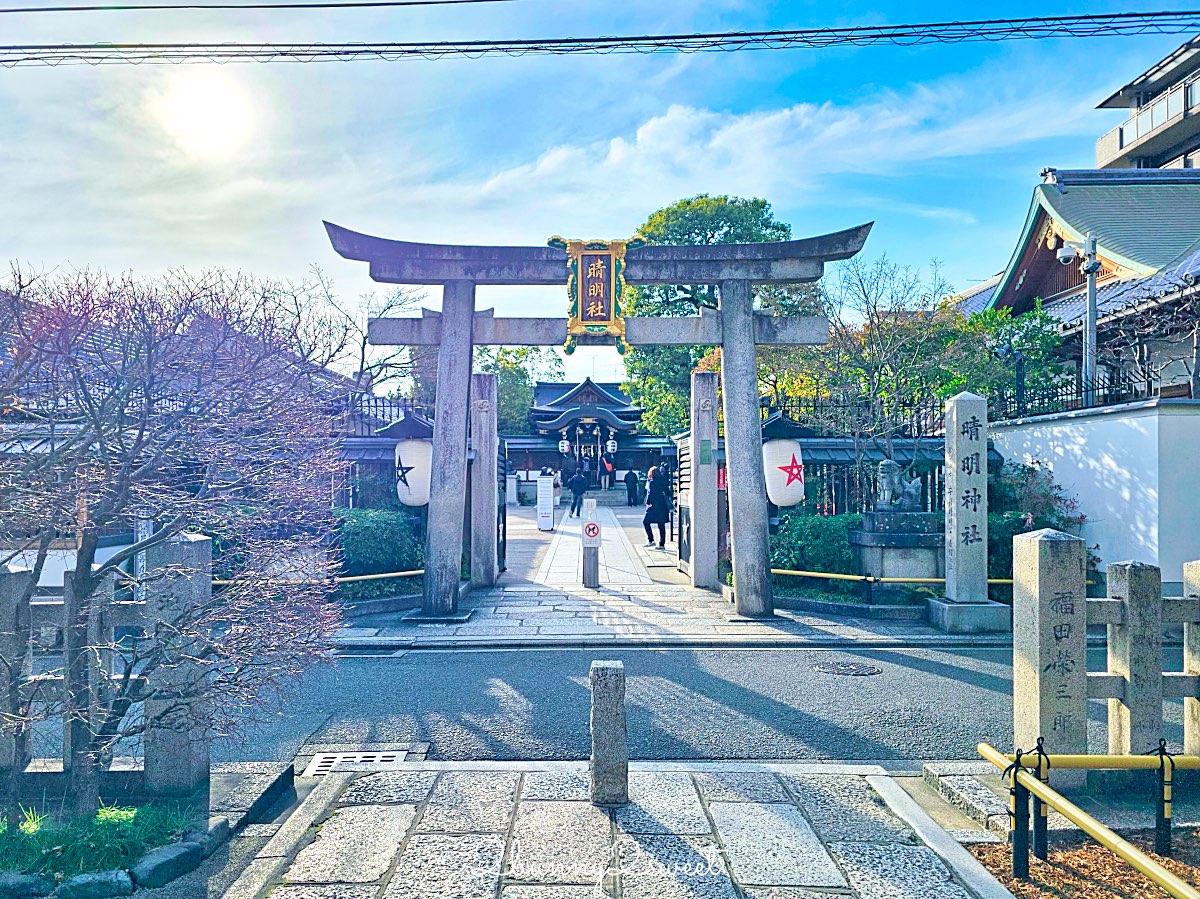 【京都晴明神社一条戻橋】陰陽師神社、河津櫻早櫻景點、五芒星御守與櫻花御守一次看 @兔兒毛毛姊妹花