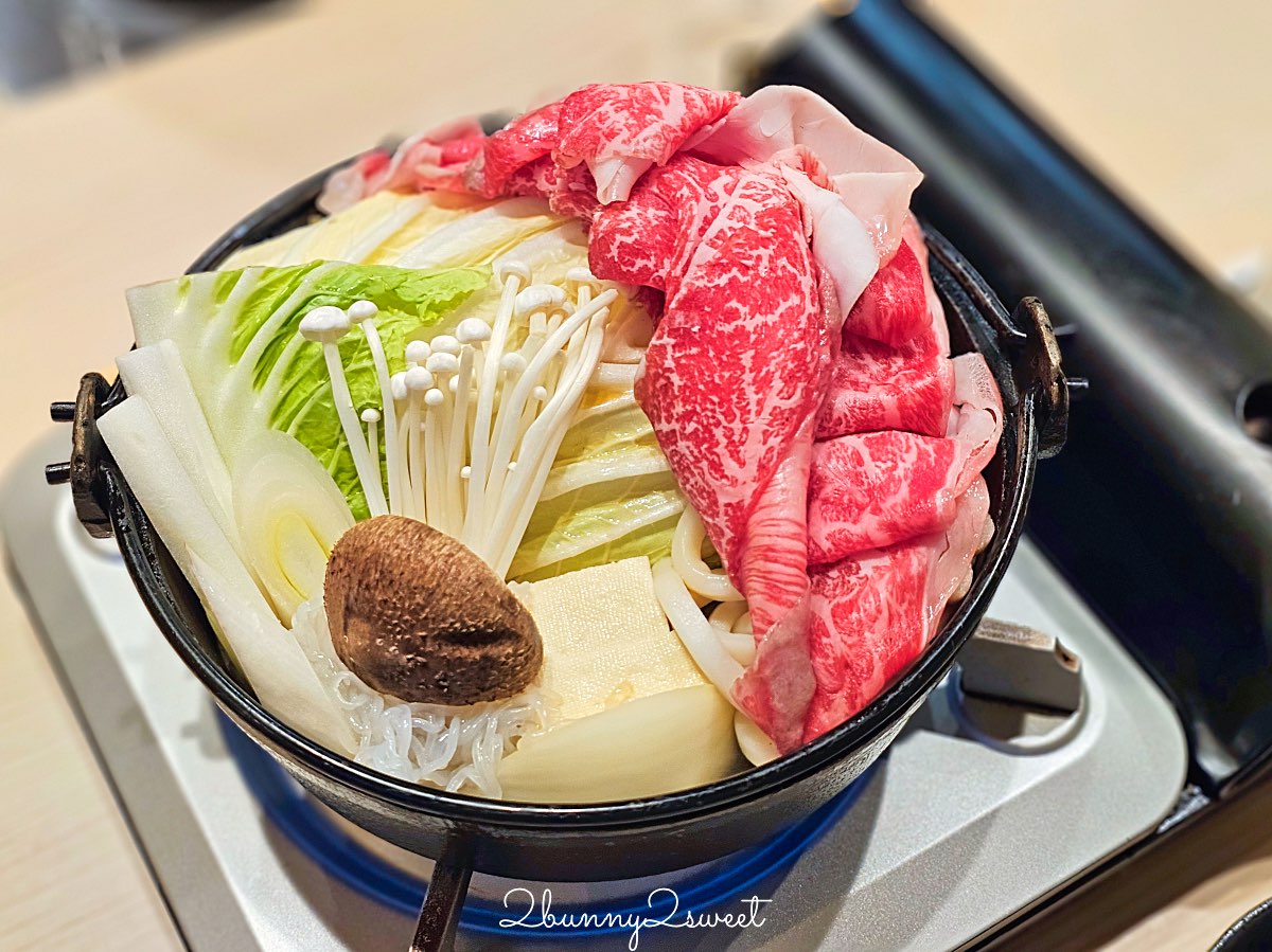 【大阪日本橋鶴屋 TSURUYA】大阪壽喜燒推薦｜1980円國產和牛午餐，一人一鍋，黑門市場美食 @兔兒毛毛姊妹花