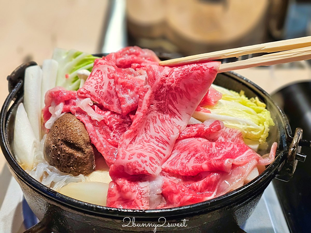 【大阪日本橋鶴屋 TSURUYA】大阪壽喜燒推薦｜1980円國產和牛午餐，一人一鍋，黑門市場美食 @兔兒毛毛姊妹花