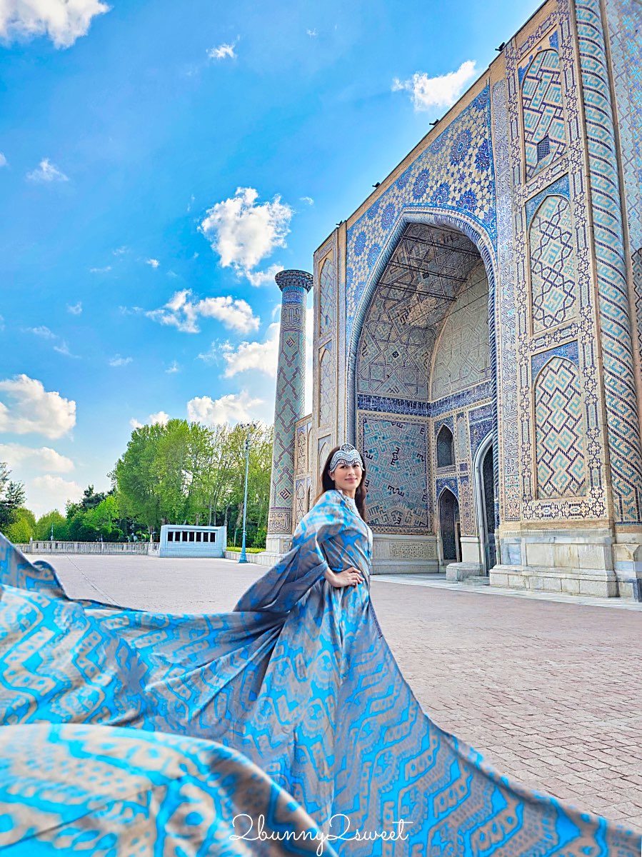 【雷吉斯坦廣場 Registan Square】撒馬爾罕必訪地標,三大學院、門票交通、夜景燈光秀、換裝體驗全攻略 @兔兒毛毛姊妹花 【雷吉斯坦廣場 Registan Square】撒馬爾罕必訪地標,三大學院、門票交通、夜景燈光秀、換裝體驗全攻略 @兔兒毛毛姊妹花