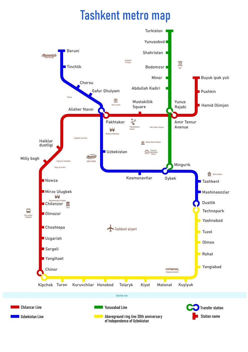 烏茲別克【塔什干地鐵攻略】四大必訪車站、拍照路線、票價交通整理 @兔兒毛毛姊妹花 烏茲別克【塔什干地鐵攻略】四大必訪車站、拍照路線、票價交通整理 @兔兒毛毛姊妹花