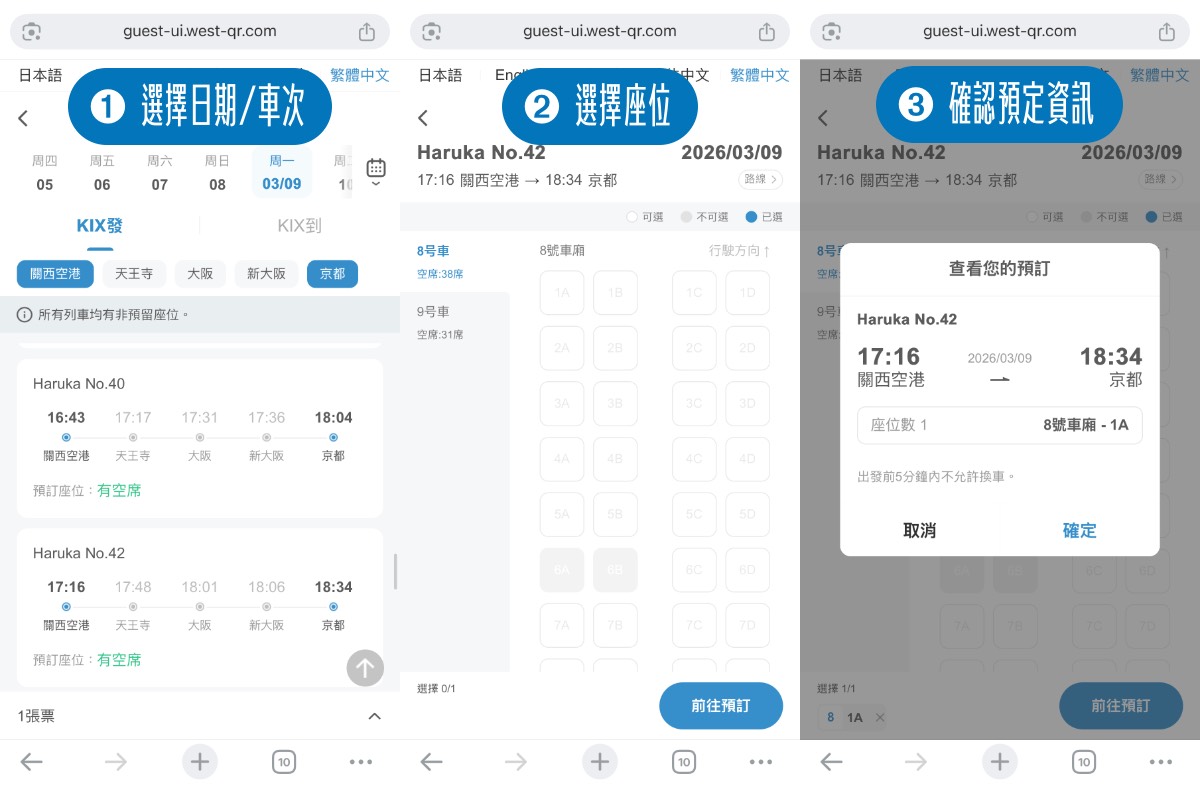 【HARUKA 關西機場特急攻略】路線、時間、QR Code購票教學一次看｜京都大阪最快交通 @兔兒毛毛姊妹花