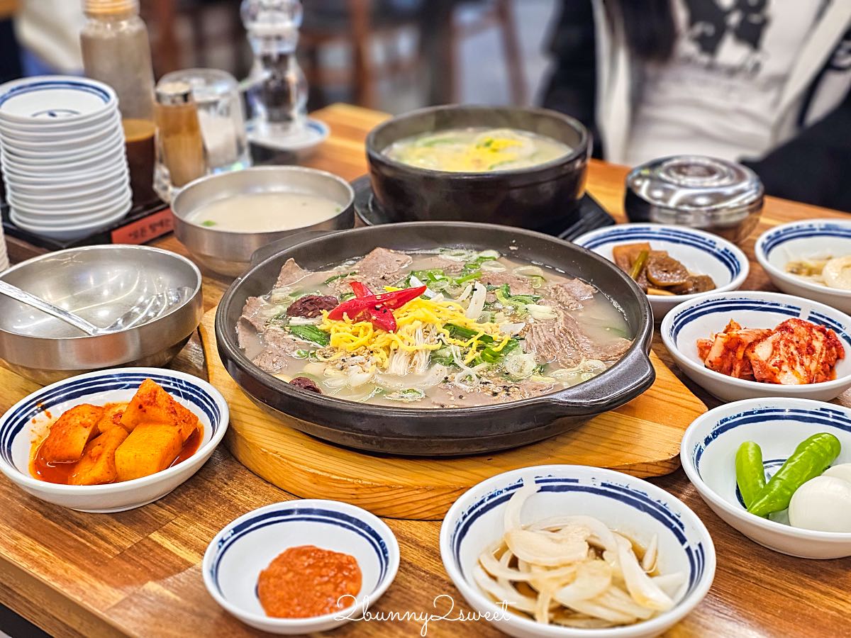釜山南浦美食》南浦雪濃湯｜24小時營業、地鐵站步行2分鐘，有中文菜單的暖胃牛骨湯飯老店 @兔兒毛毛姊妹花