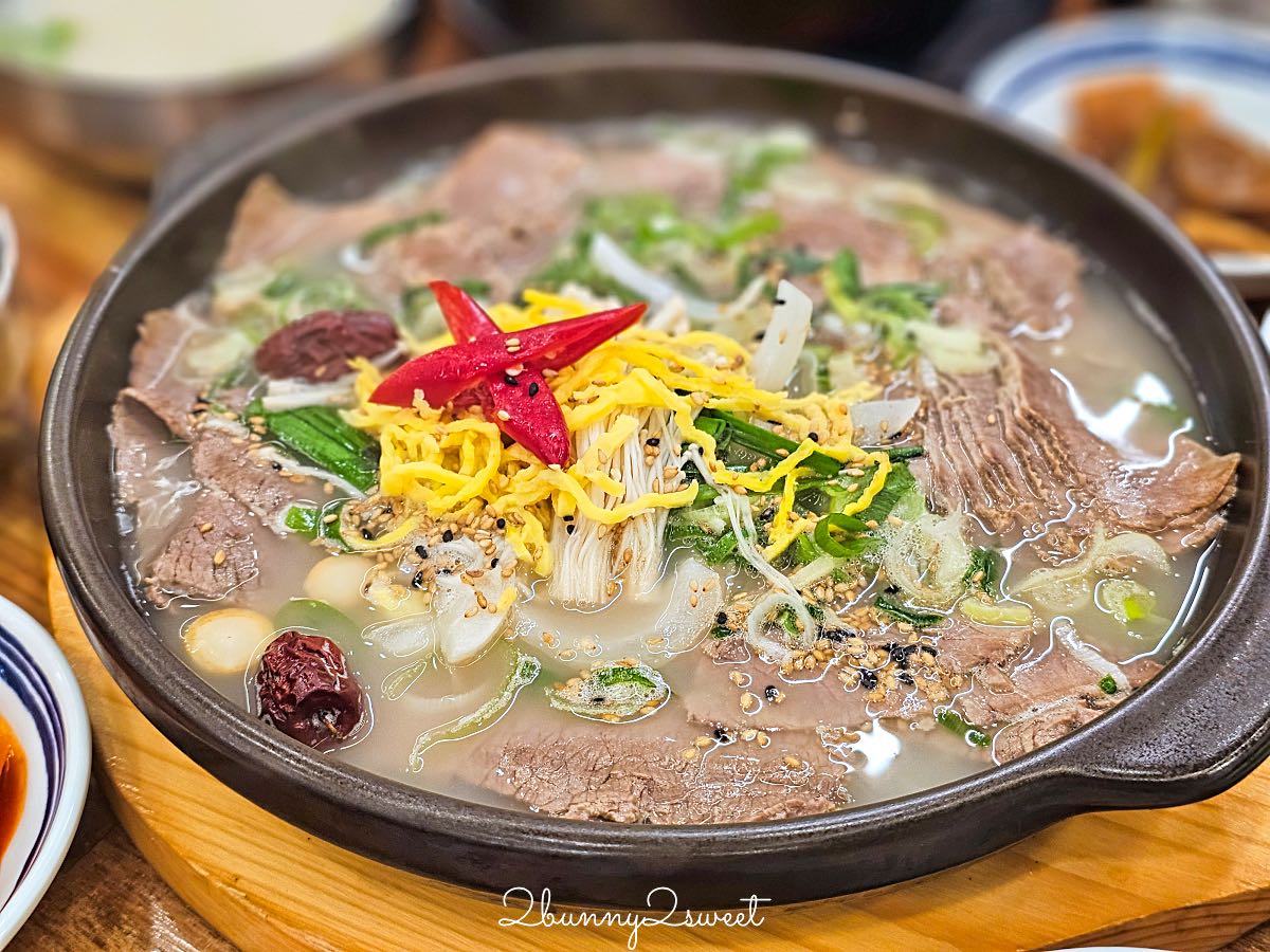 釜山南浦美食》南浦雪濃湯｜24小時營業、地鐵站步行2分鐘，有中文菜單的暖胃牛骨湯飯老店 @兔兒毛毛姊妹花