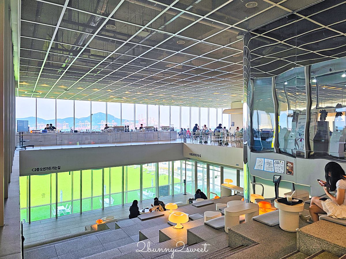釜山影島 P.ARK Cafe & Bakery｜釜山最大海景咖啡廳，階梯劇場座位＋港灣第一排景觀，Arte Museum旁必訪打卡景點 @兔兒毛毛姊妹花