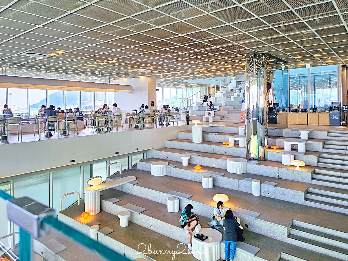 釜山影島 P.ARK Cafe & Bakery｜釜山最大海景咖啡廳，階梯劇場座位＋港灣第一排景觀，Arte Museum旁必訪打卡景點 @兔兒毛毛姊妹花