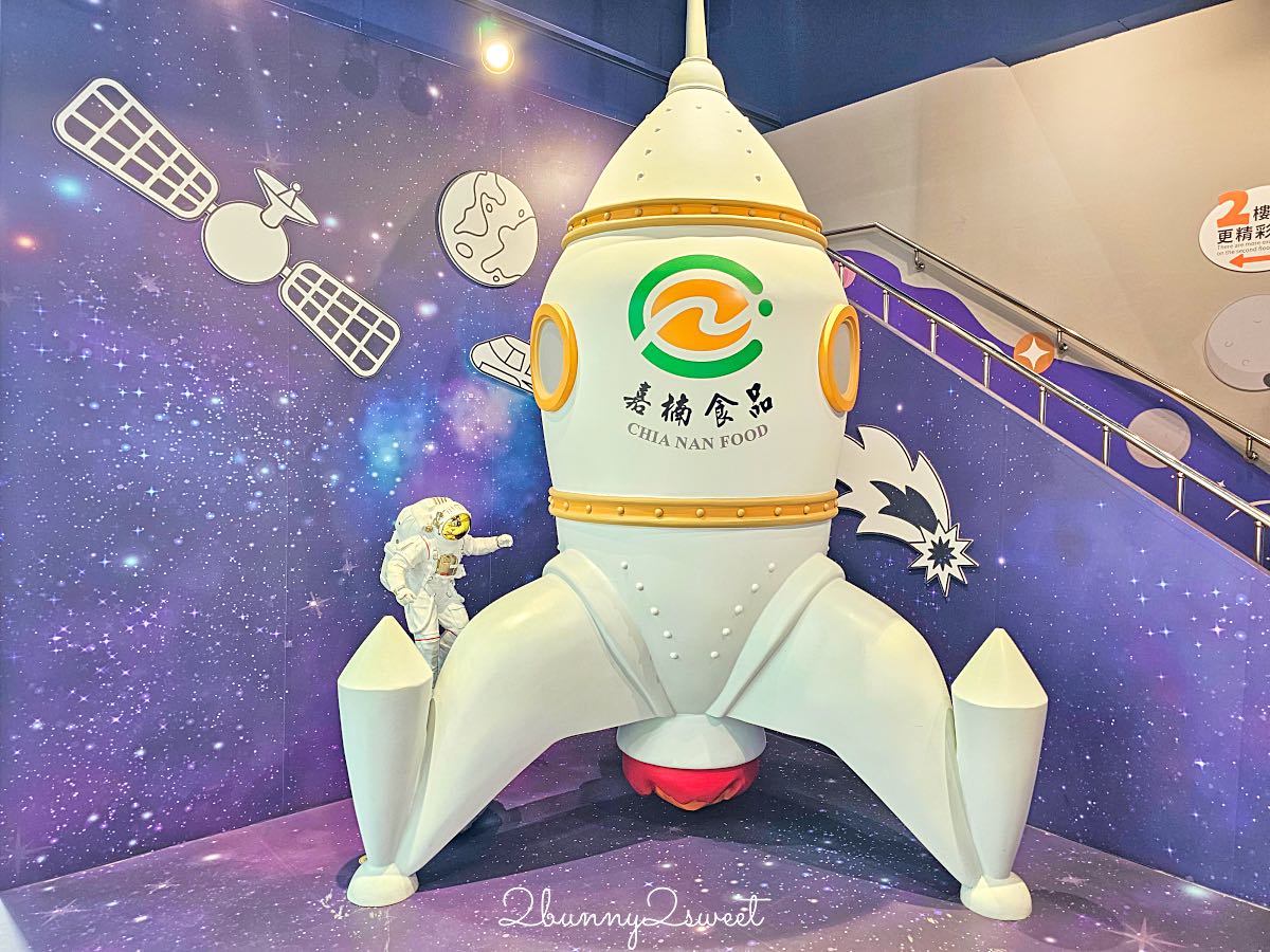 【丸聚星球】嘉義觀光工廠推薦｜免費參觀太空星球主題館、貢丸DIY、試吃美食，親子雨天景點 @兔兒毛毛姊妹花