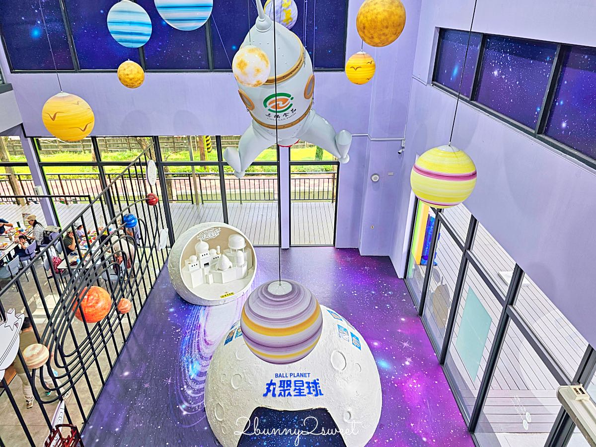 【丸聚星球】嘉義觀光工廠推薦｜免費參觀太空星球主題館、貢丸DIY、試吃美食，親子雨天景點 @兔兒毛毛姊妹花