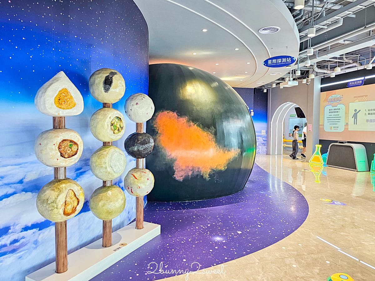 【丸聚星球】嘉義觀光工廠推薦｜免費參觀太空星球主題館、貢丸DIY、試吃美食，親子雨天景點 @兔兒毛毛姊妹花