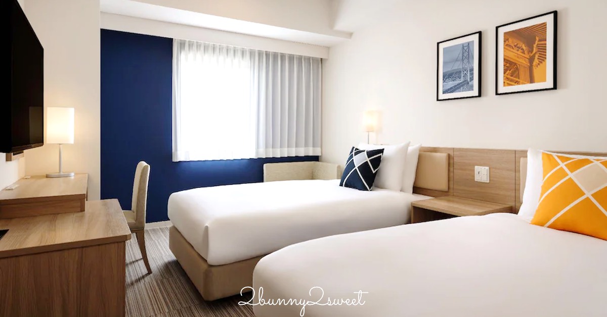 【福朋喜來登神戶三宮飯店 Four Points Flex By Sheraton Kobe Sannomiya】神戶三宮住宿推薦，萬豪旗下平價飯店，交通便利機能佳 @兔兒毛毛姊妹花