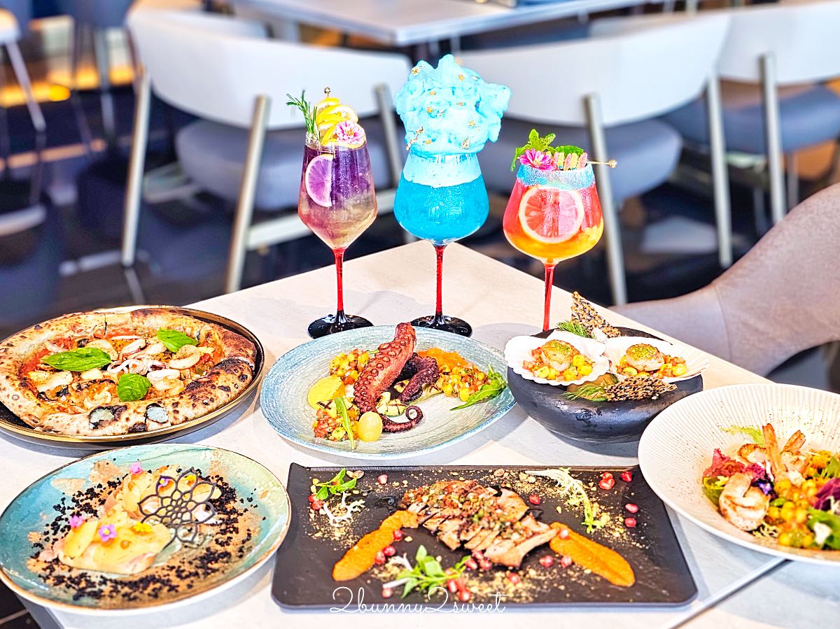 【Blue Atlantis Rooftop Restaurant】Grande Centre Point Voyage Pattaya 33 樓高空海景餐廳，芭達雅夕陽晚餐推薦 @兔兒毛毛姊妹花