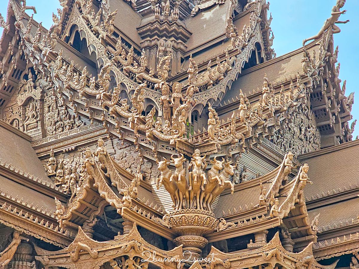 【真理寺 The Sanctuary of Truth】芭達雅必訪景點！蓋了40多年還沒完工的超壯觀木雕寺廟博物館 @兔兒毛毛姊妹花