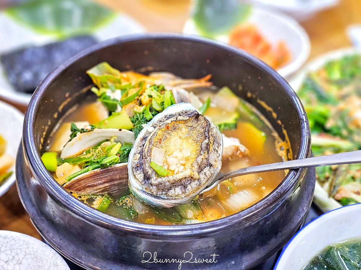 【濟州家 西面店 제주가】釜山西面美食推薦，鮑魚粥、海膽海帶湯、鮑魚海鮮鍋必吃 @兔兒毛毛姊妹花