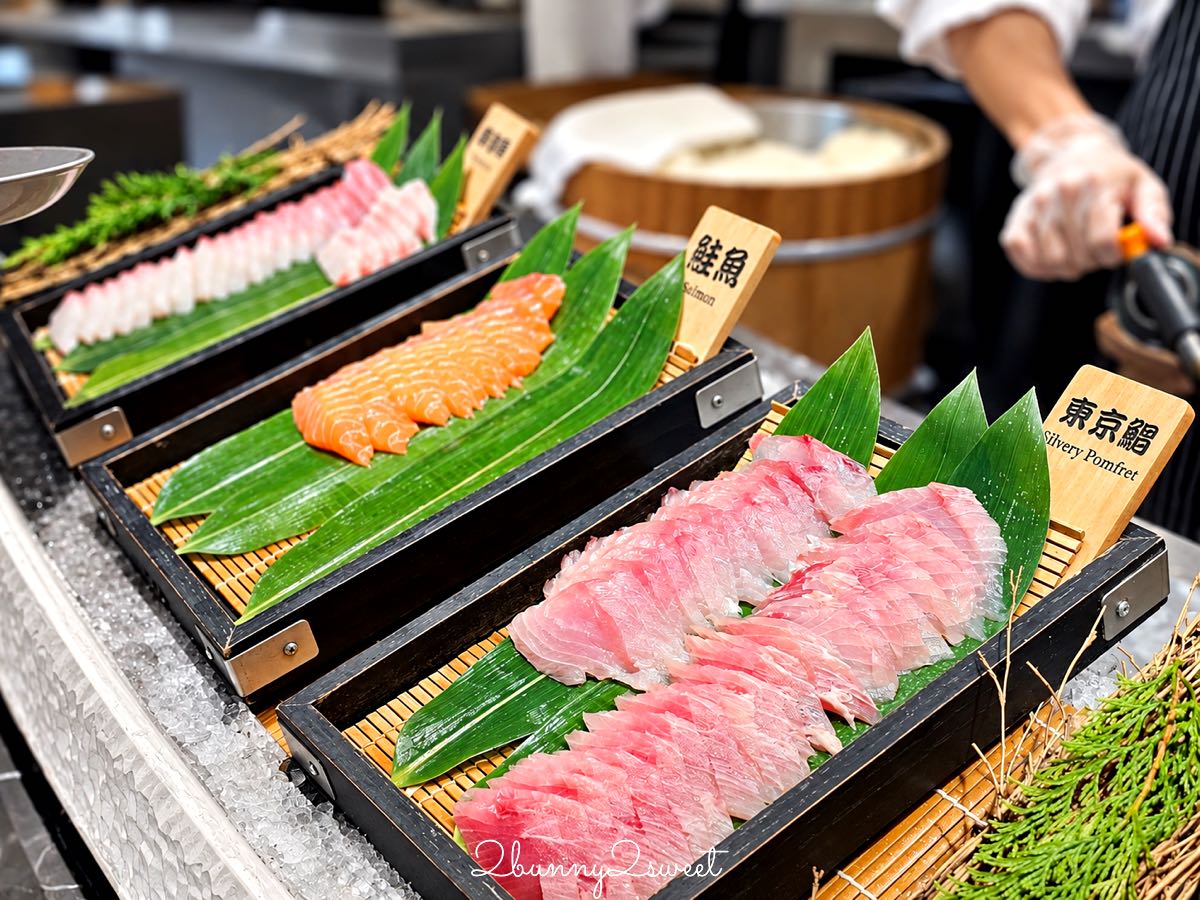 【台北晶華酒店栢麗廳】Buffet 吃到飽推薦！螃蟹海鮮、生魚片、現切爐烤牛排、炙燒握壽司一次吃 @兔兒毛毛姊妹花