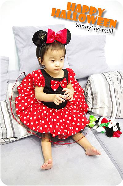 [兔兒。1Y6M+] 萬聖節自己在家扮米妮 @兔兒毛毛姊妹花
