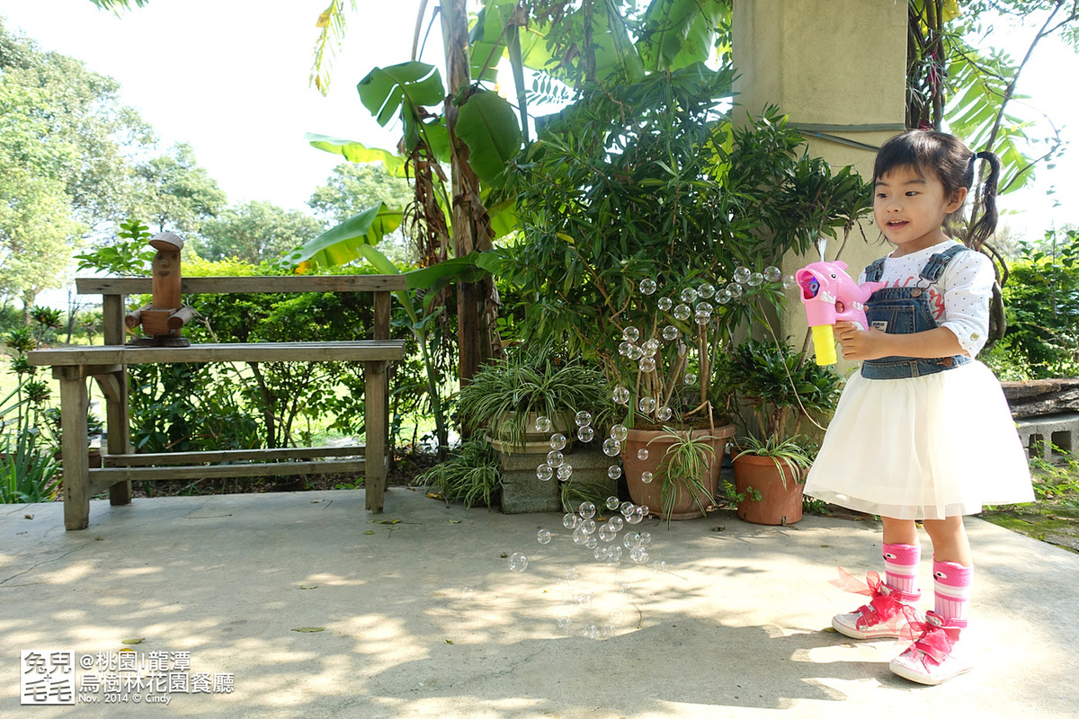 [桃園。庭園餐廳] 『烏樹林花園餐廳』大草坪吹泡泡＋大溪花海農場餵食羊咩咩 @兔兒毛毛姊妹花