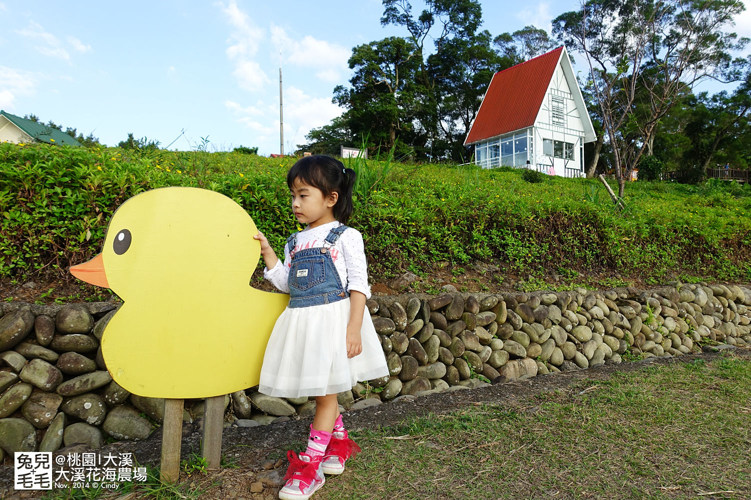 [桃園。庭園餐廳] 『烏樹林花園餐廳』大草坪吹泡泡＋大溪花海農場餵食羊咩咩 @兔兒毛毛姊妹花