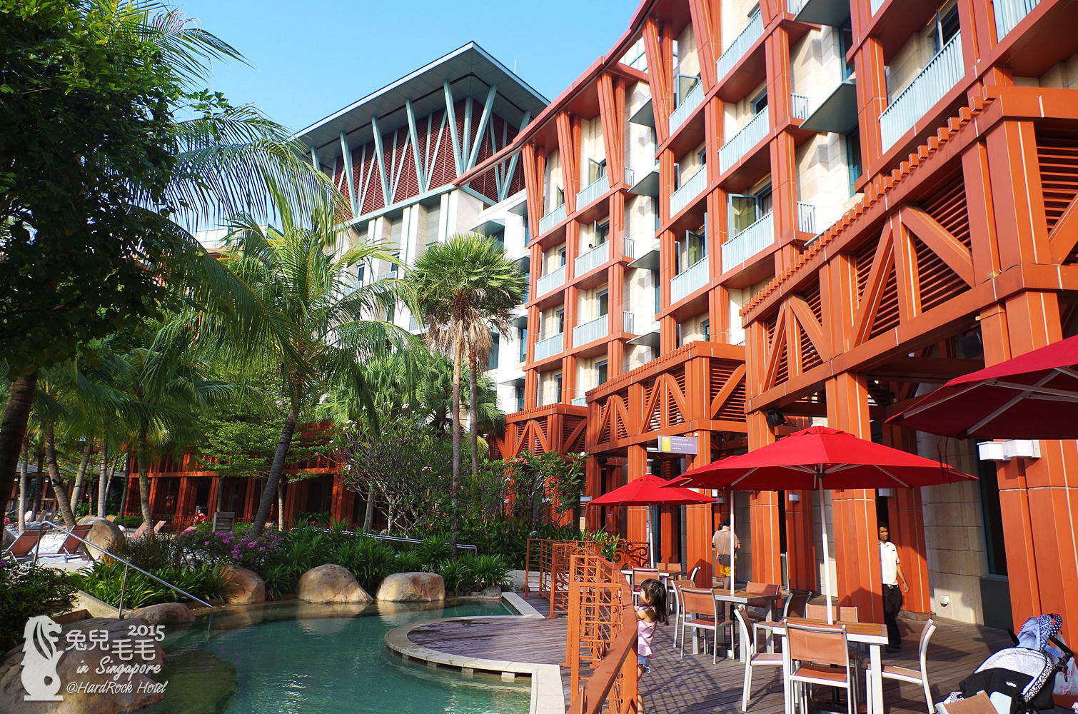 [2015。新馬|親子|自助] 聖淘沙Hard Rock Hotel-超讚人工沙灘泳池又臨近樂園水族館～好適合親子!! @兔兒毛毛姊妹花
