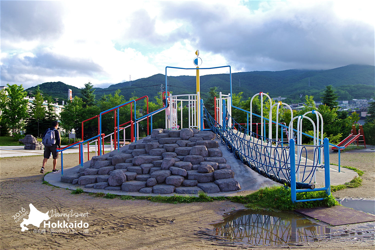 [北海道|親子|自駕] 宮の沢ふれあい公園～白色戀人公園旁的超好玩無料公園｜札幌親子景點｜溜滑梯公園｜免費景點 @兔兒毛毛姊妹花