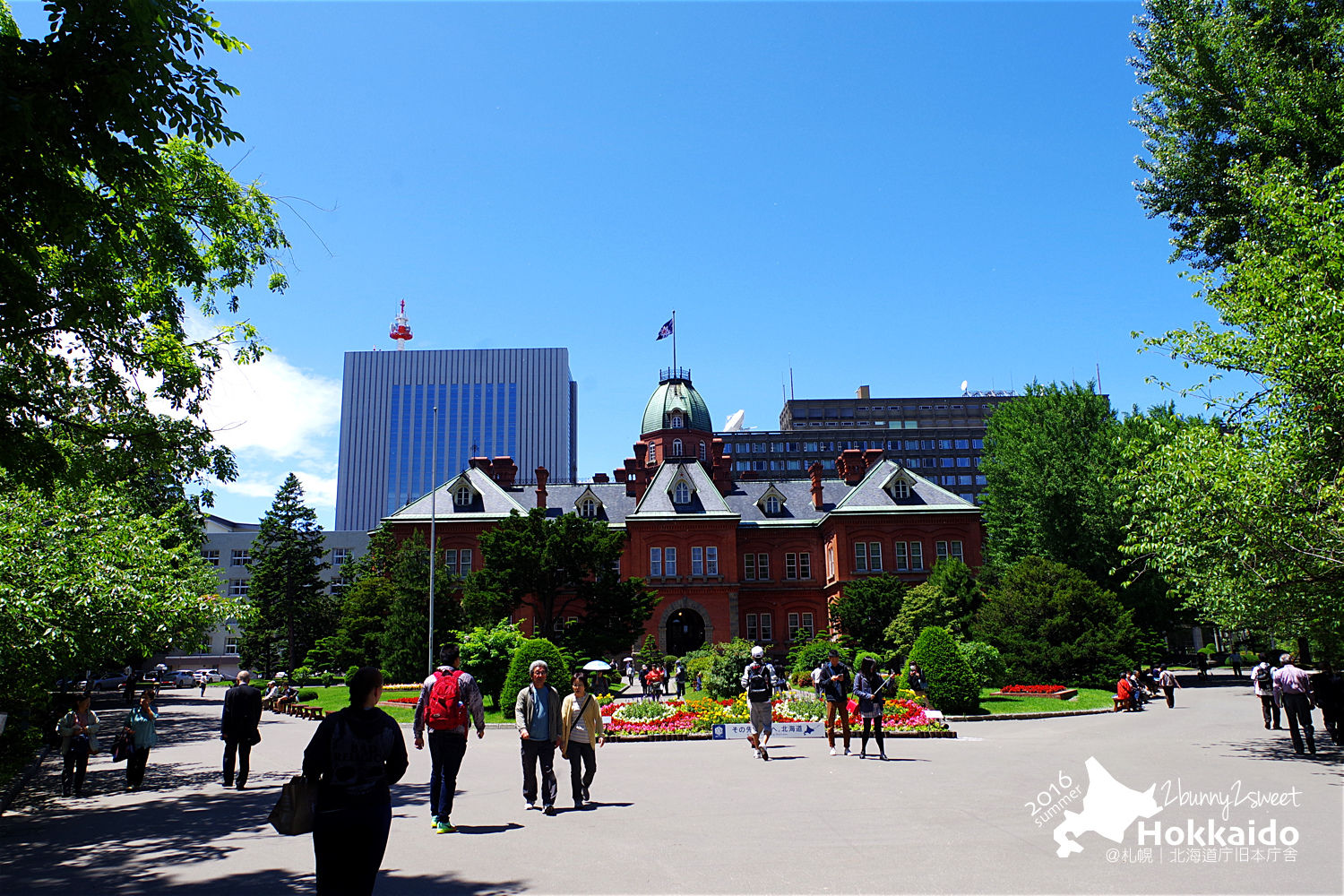 [北海道|親子|自駕] 札幌吃喝玩買散策地圖～舊道廳、時計台、北菓樓札幌本館、大通公園、北海道大學、狸小路 @兔兒毛毛姊妹花