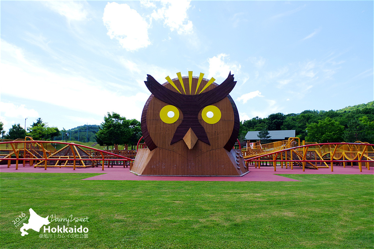[北海道|親子|自駕] 神威の杜公園 (カムイの杜公園)~室內室外都超好玩的無料公園～旭川親子景點｜溜滑梯公園｜免費景點｜室內樂園 @兔兒毛毛姊妹花