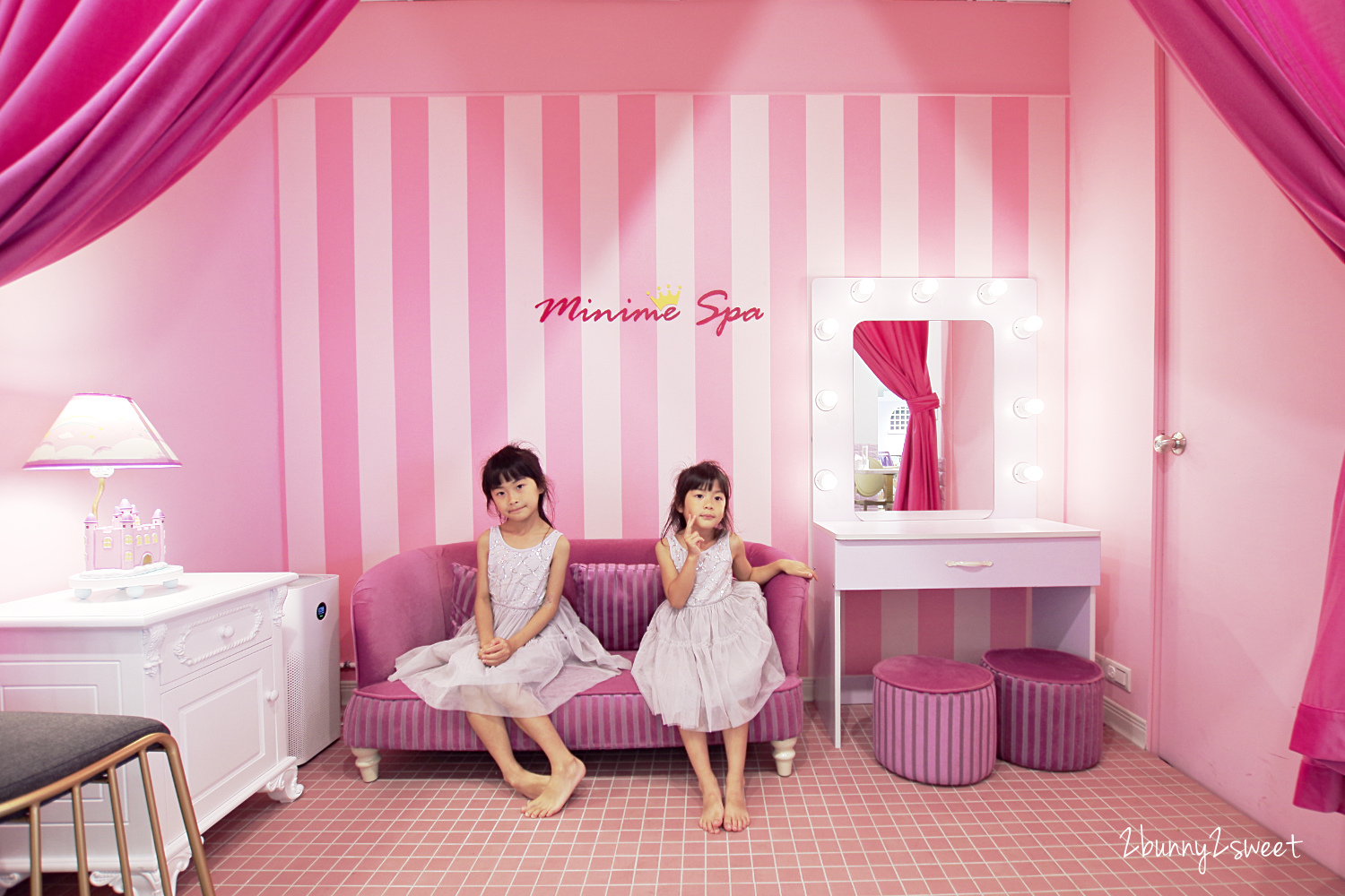 台北親子餐廳》Minime Kids Cafe 親子餐廳～韓系精緻夢幻遊戲區 x 超美味韓式年糕炸雞～台北東區超夢幻親子餐廳 @兔兒毛毛姊妹花