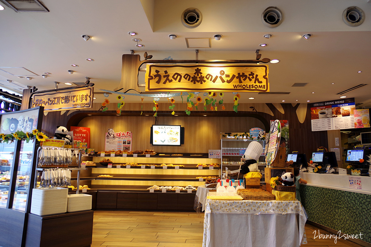 [東京｜上野｜特色美食] WHOLESOME 上野公園 L&rsquo;UENO店~ LOTTERIA x LOTTE 樂天小熊超卡哇伊動物麵包坊，還有超可愛動物用餐區、蛋糕、儂特利速食、義大利麵、拉麵的複合式餐廳～親子用餐好去處｜上野早餐 @兔兒毛毛姊妹花