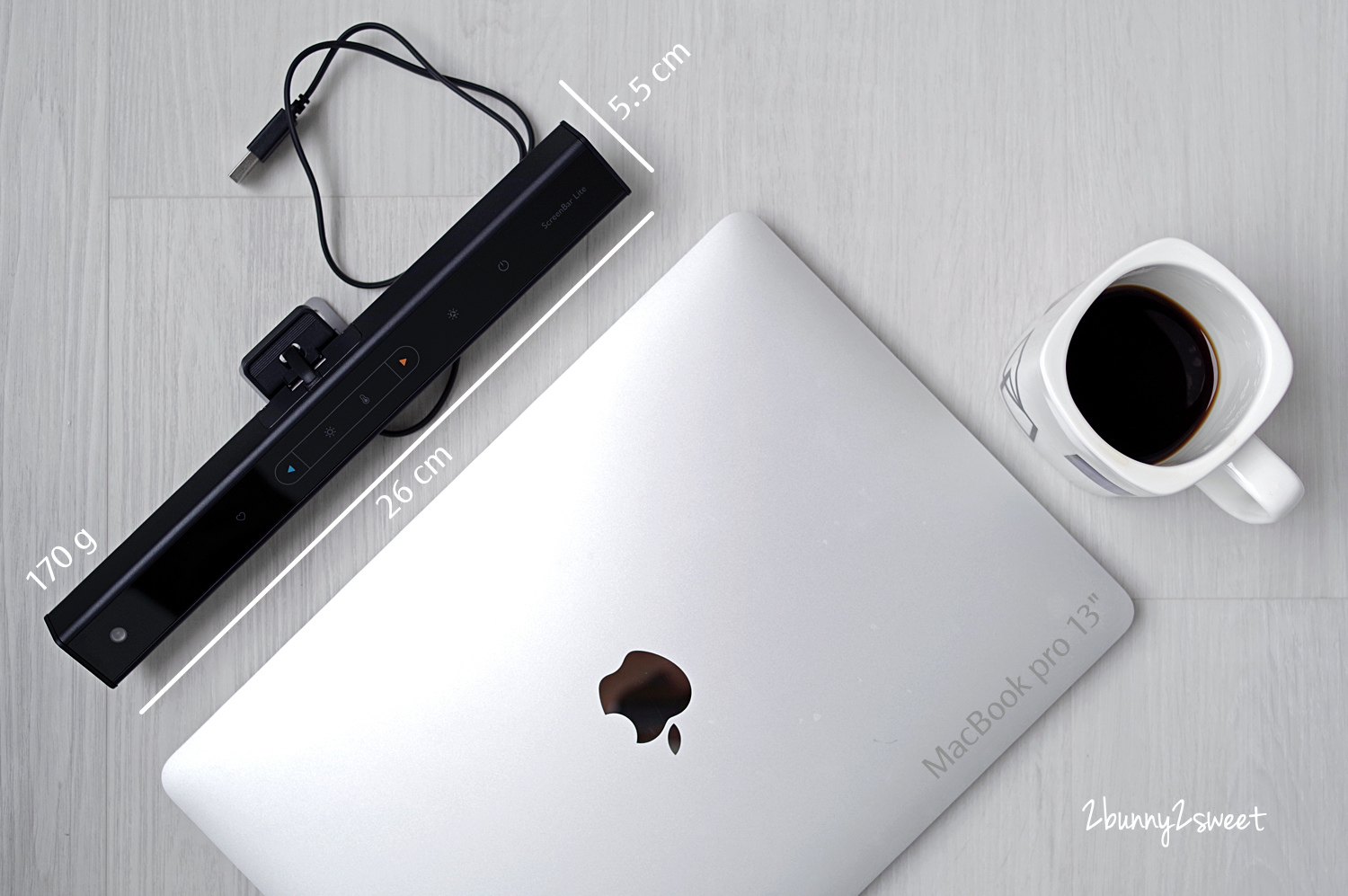 [好物。開箱] BenQ WiT ScreenBar Lite 筆電智能掛燈~輕巧便攜、智慧調整亮度及光線～最聰明的行動檯燈 @兔兒毛毛姊妹花