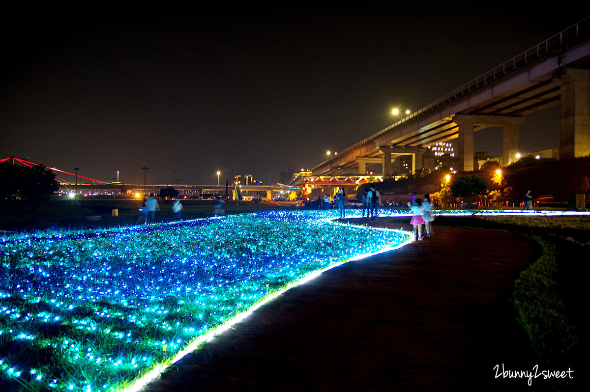 [台北。親子景點] 板橋蝴蝶公園地景花海｜板橋蝴蝶花園-光之饗宴~白天遊花海、晚上賞光雕，50 萬顆燈泡打造光影彩蝶、玫瑰蝶廊、蝴蝶城堡～2019 最浪漫的 IG 美拍景點｜交通及停車資訊 @兔兒毛毛姊妹花